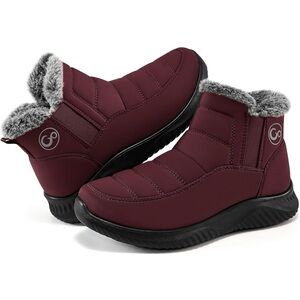 Women's Burgundy Winter Boots